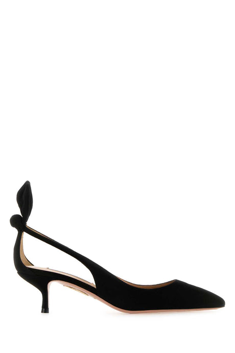 AQUAZZURA Elegant Bow Tie Pumps with 5 cm Heel