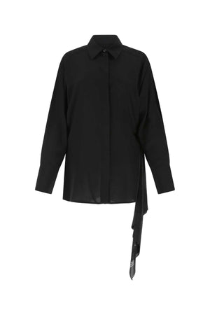 GIVENCHY Oversized Black Crepe Shirt for Women