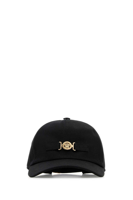 VERSACE Black Cotton Baseball Cap for Men