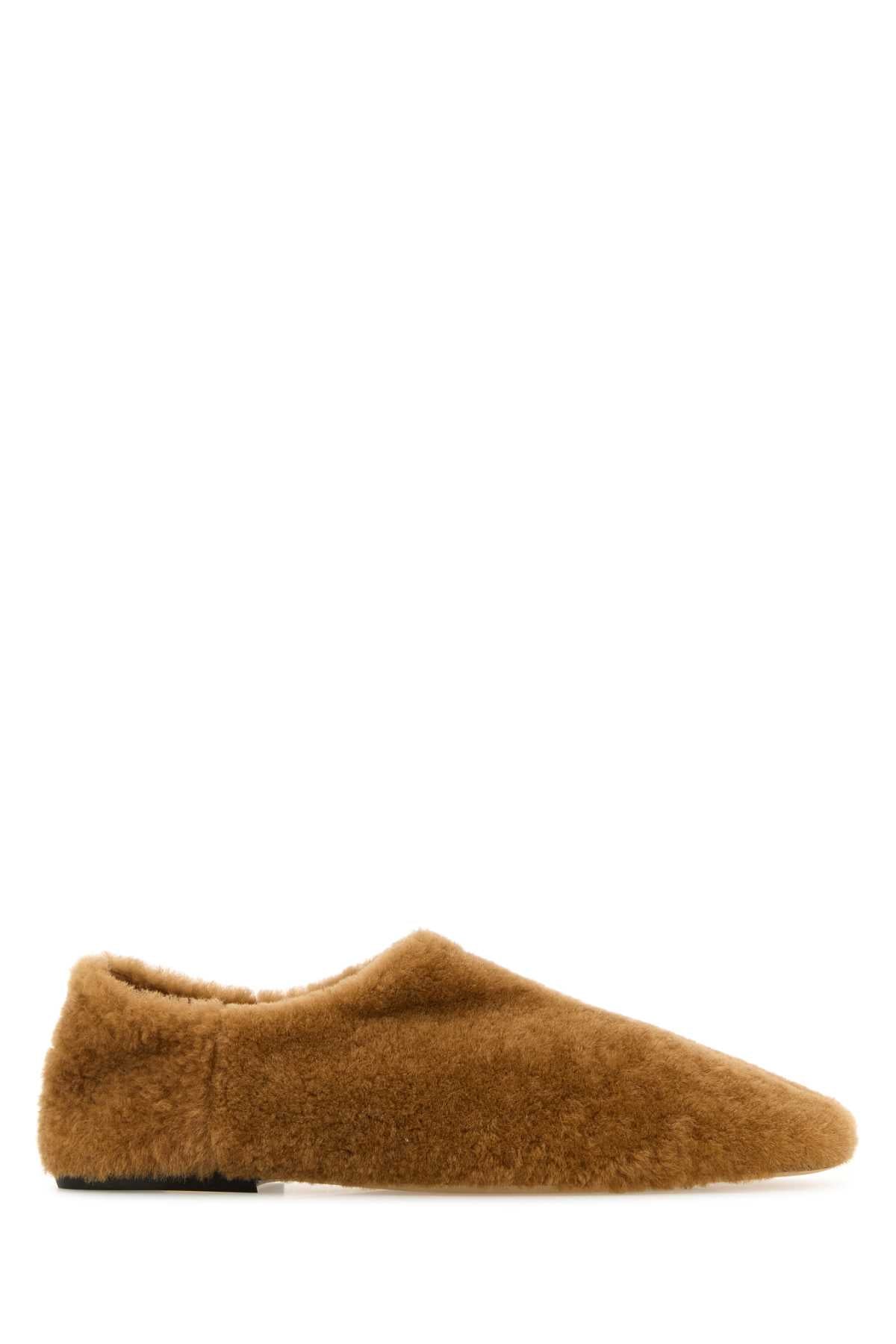 DRIES VAN NOTEN Biscuit Shearling Slip-Ons for Men