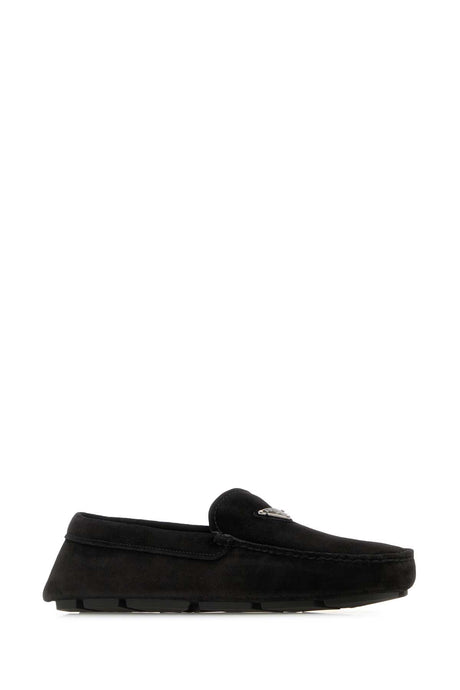 PRADA Classic Black Suede Loafers for Men