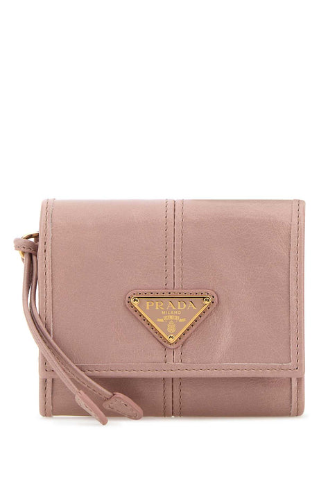 PRADA Mini Leather Wallet in Chic Pink