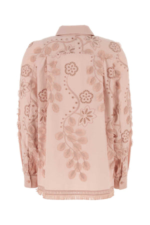 ALBERTA FERRETTI Chic Pink Poplin Shirt for Women