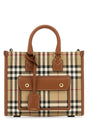 BURBERRY Mini Printed Canvas Freya Shopping Handbag