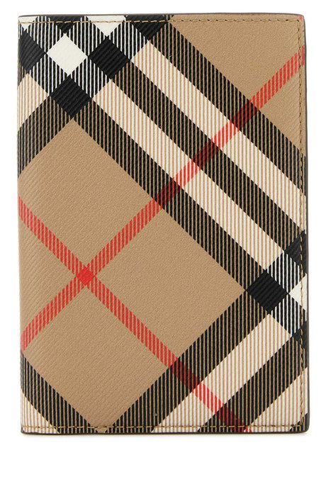 BURBERRY Printed e-Canvas Passport Holder - 9.5 cm x 14 cm x 2 cm