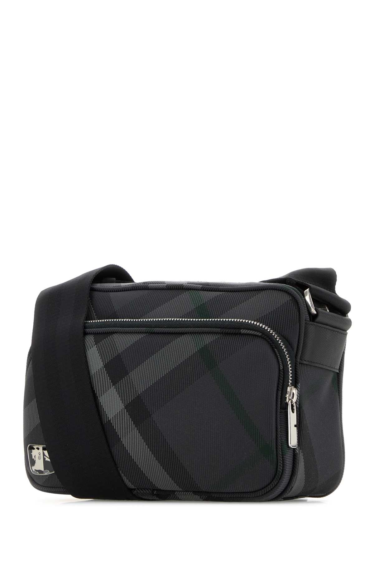 BURBERRY Mini Embroidered Grid Crossbody Handbag