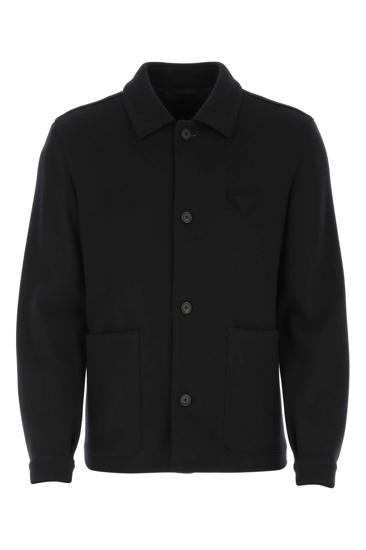 PRADA Midnight Blue Cashmere Blend Jacket for Men