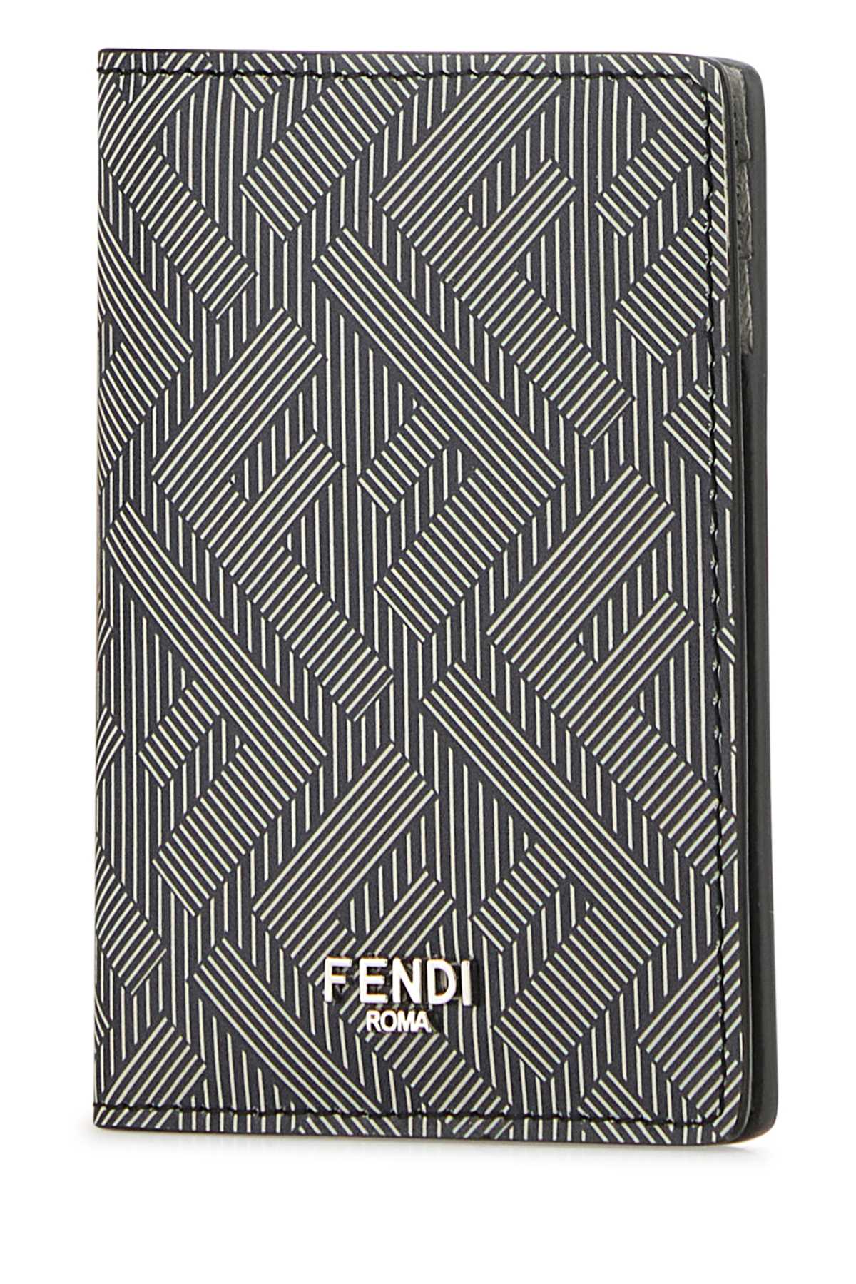 FENDI Mini Printed Leather Card Holder