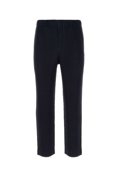 HOMME PLISSE' ISSEY MIYAKE Stylish Midnight Blue Polyester Pants for Men