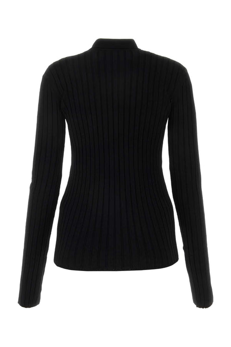 NENSI DOJAKA Stylish Black Viscose Blend Cardigan for Women