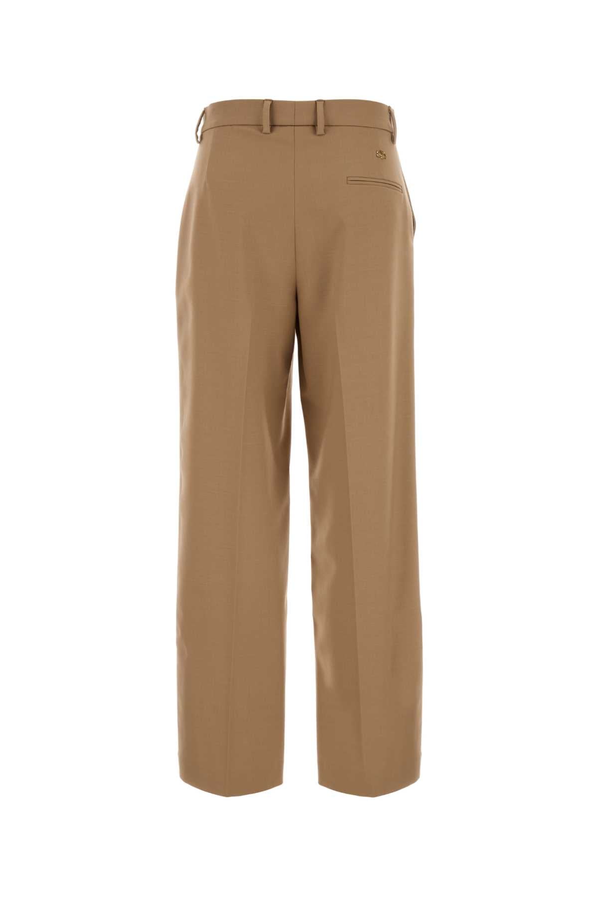 BLUMARINE Camel Stretch Twill Pants for Women