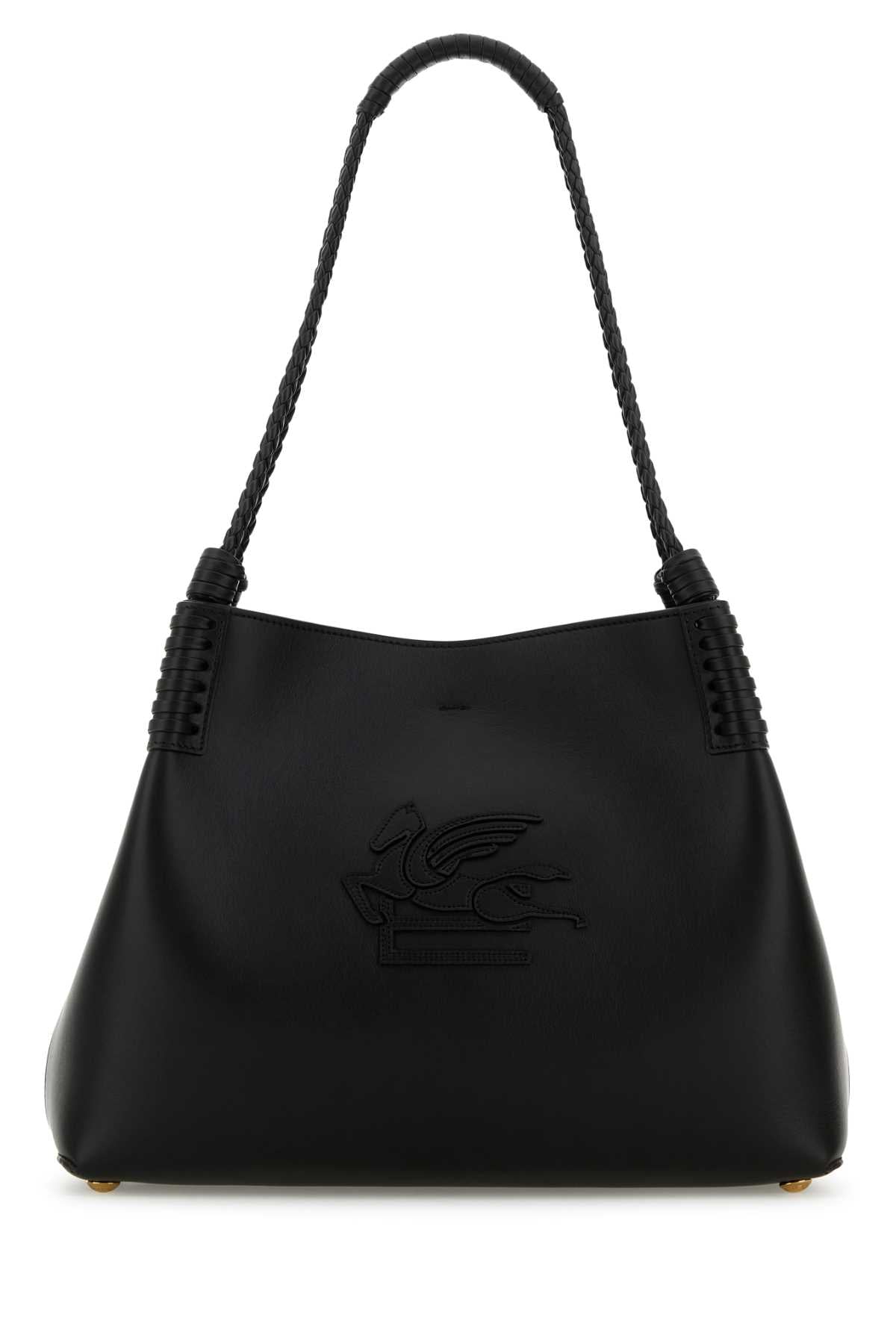 ETRO Mini Black Leather Shopping Handbag