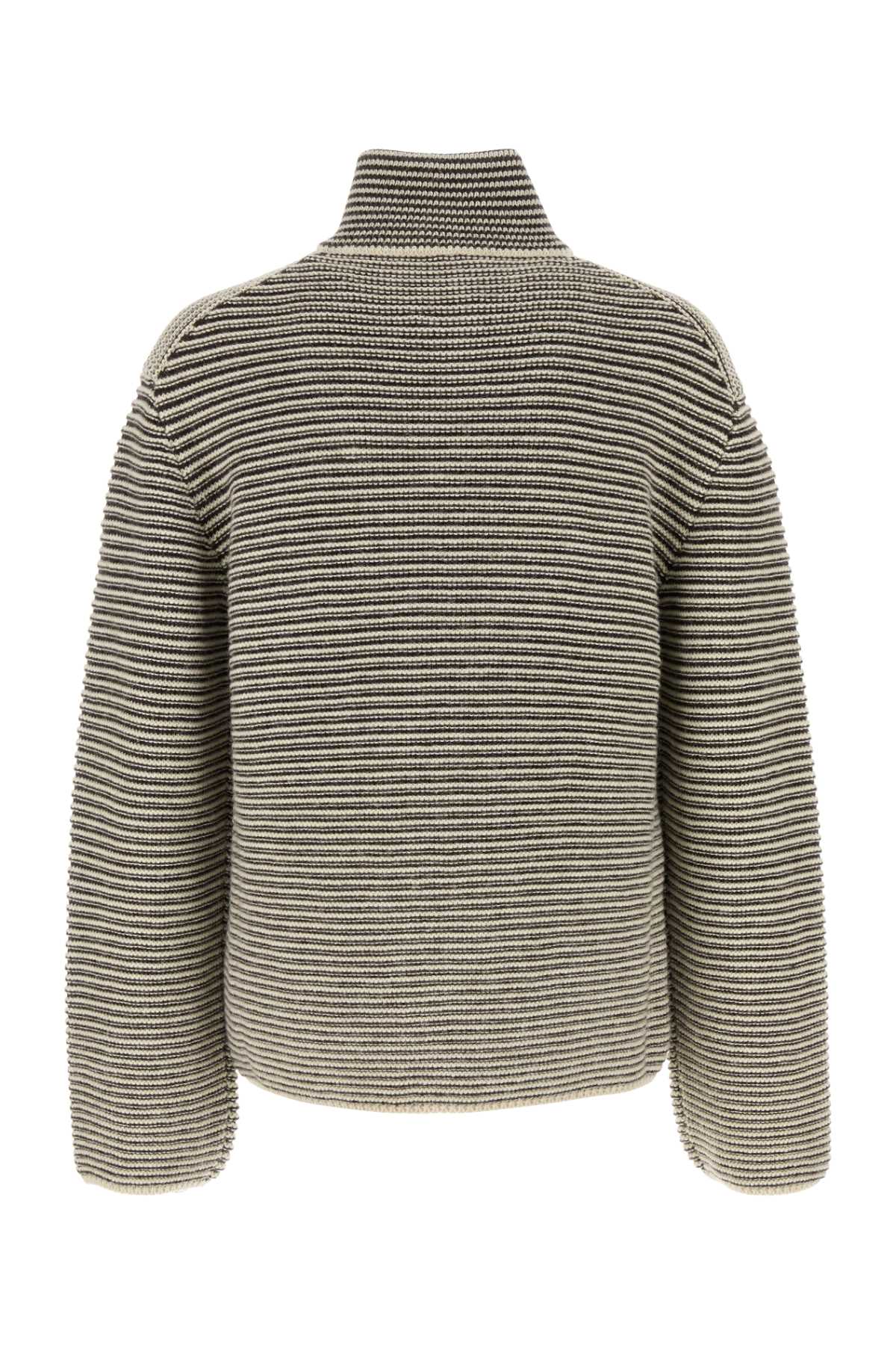 THE ROW Embroidered Alpaca Striped Sweater for Men