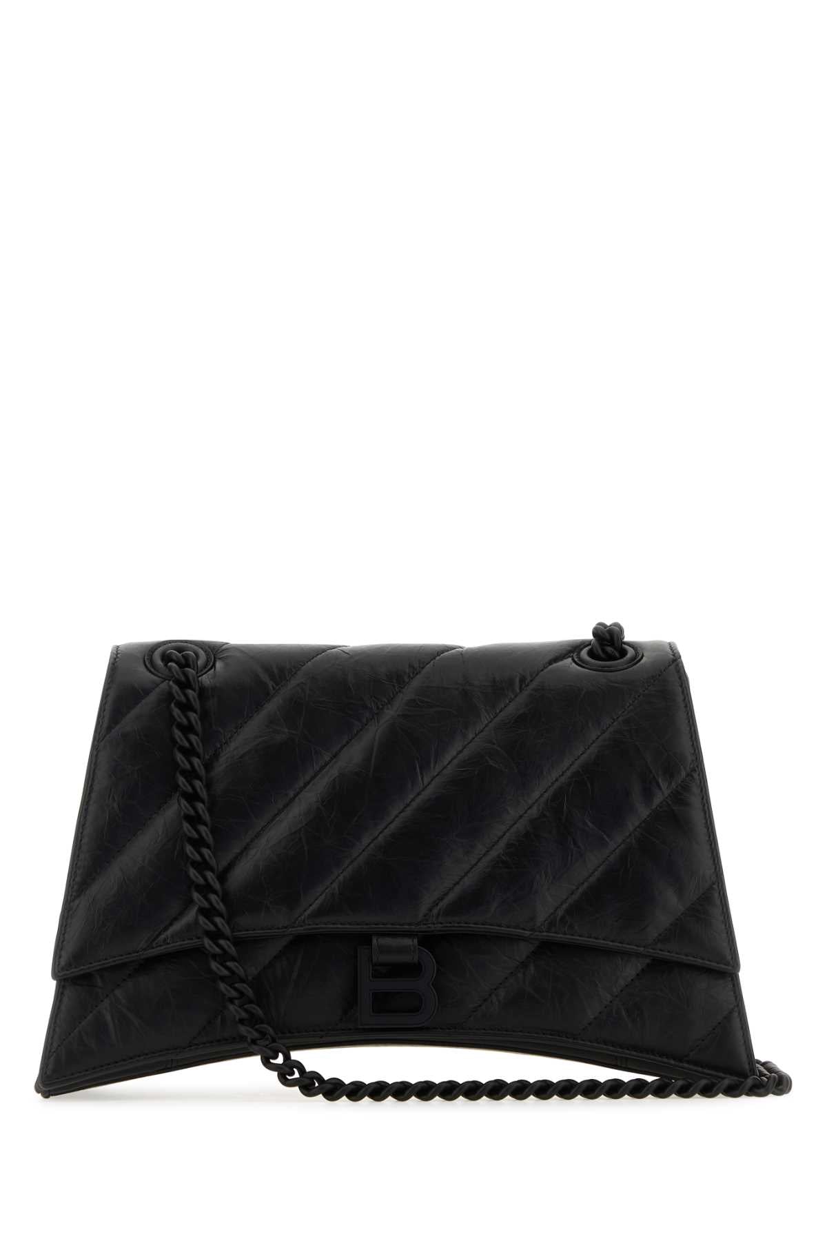 BALENCIAGA Crush M Leather Shoulder Bag - 31 cm