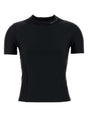 T BY ALEXANDER WANG Black Stretch Nylon T-Shirt