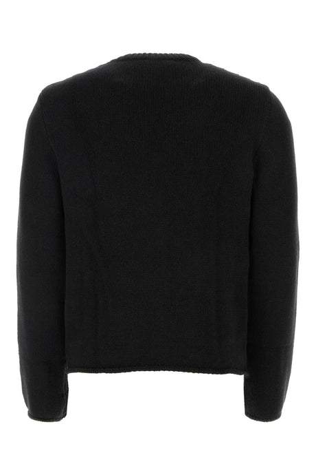 COURREGES Contemporary Black Cotton Blend Sweater for Men