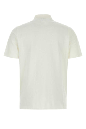 FENDI Classic White Piquet Polo Shirt for Men