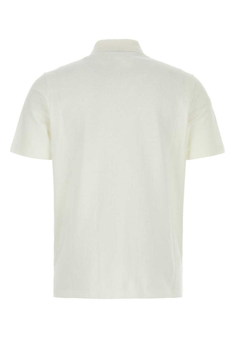 FENDI Classic White Piquet Polo Shirt for Men