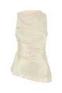 ALEXANDER MCQUEEN Elegant Cream Satin Top for Women