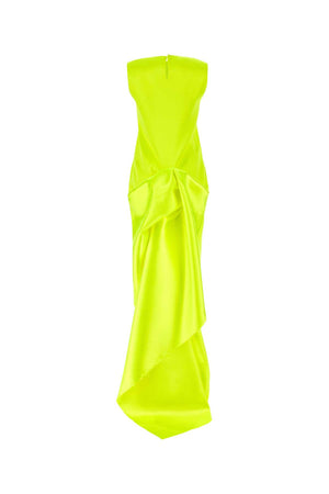 SPORTMAX Vibrant Yellow Midi Dress for Women