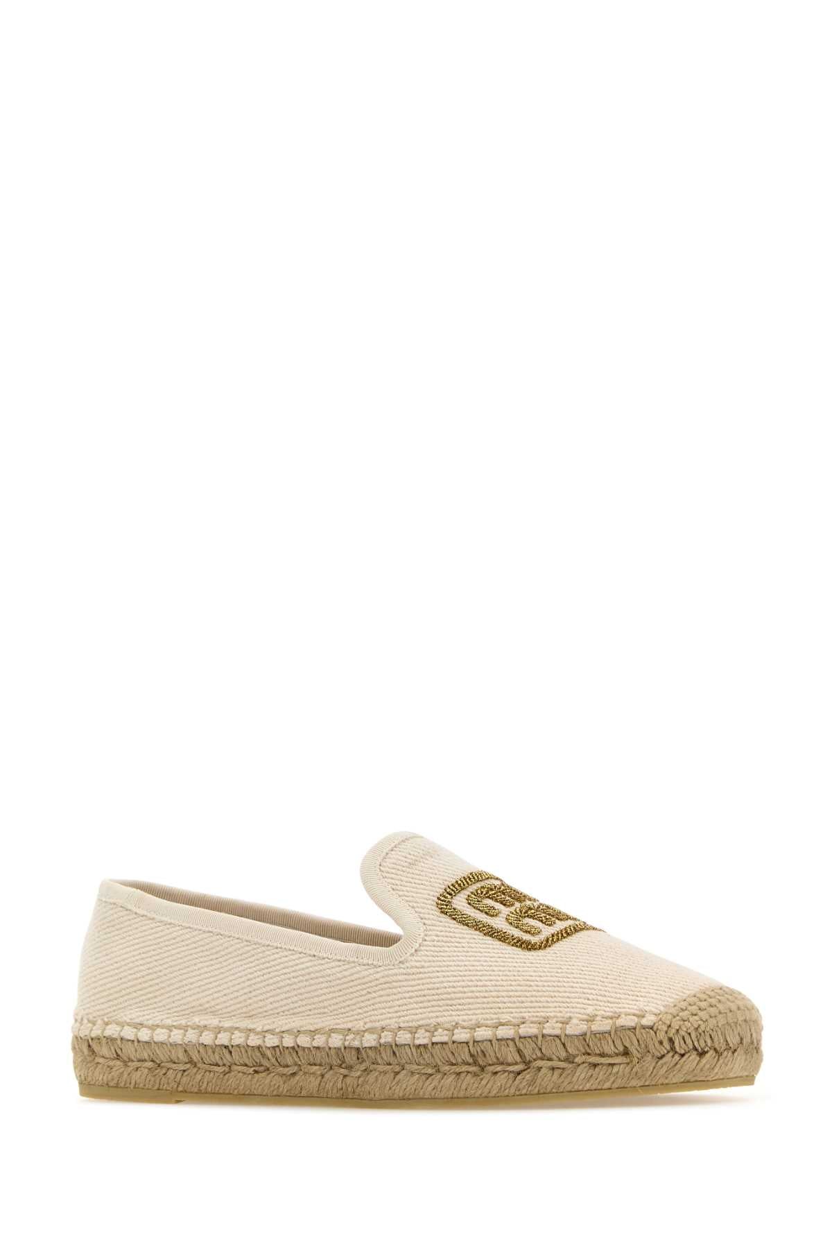 MIU MIU Ivory Canvas Mini Espadrilles for Women