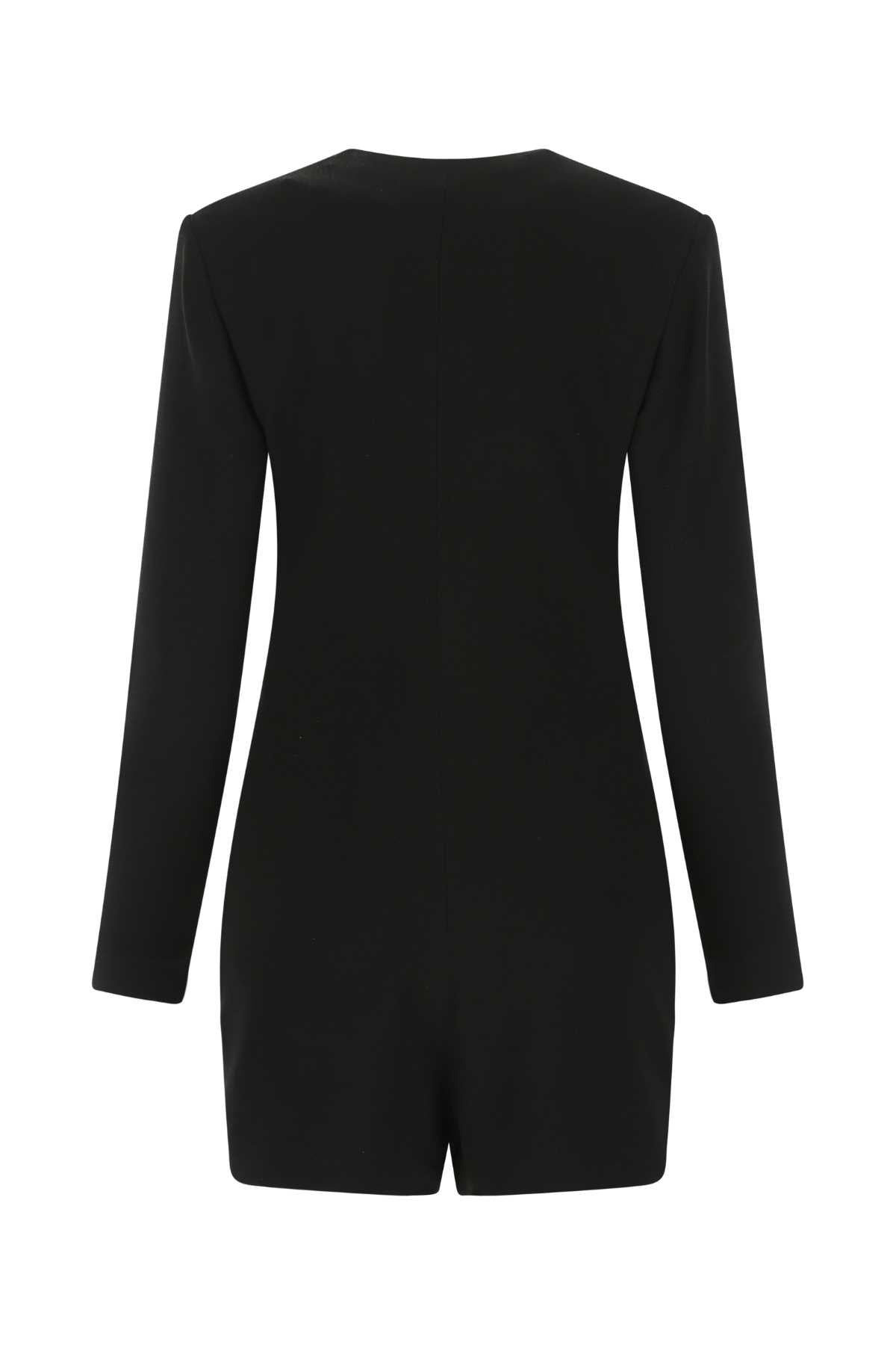 SAINT LAURENT Elegant Black Crepe Jumpsuit