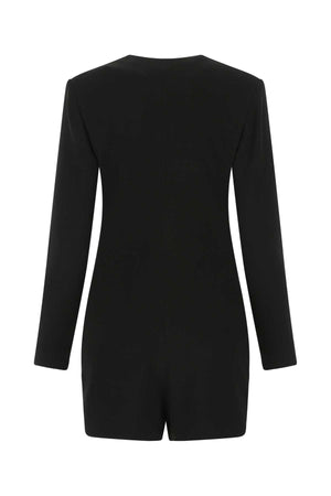 SAINT LAURENT Elegant Black Crepe Jumpsuit