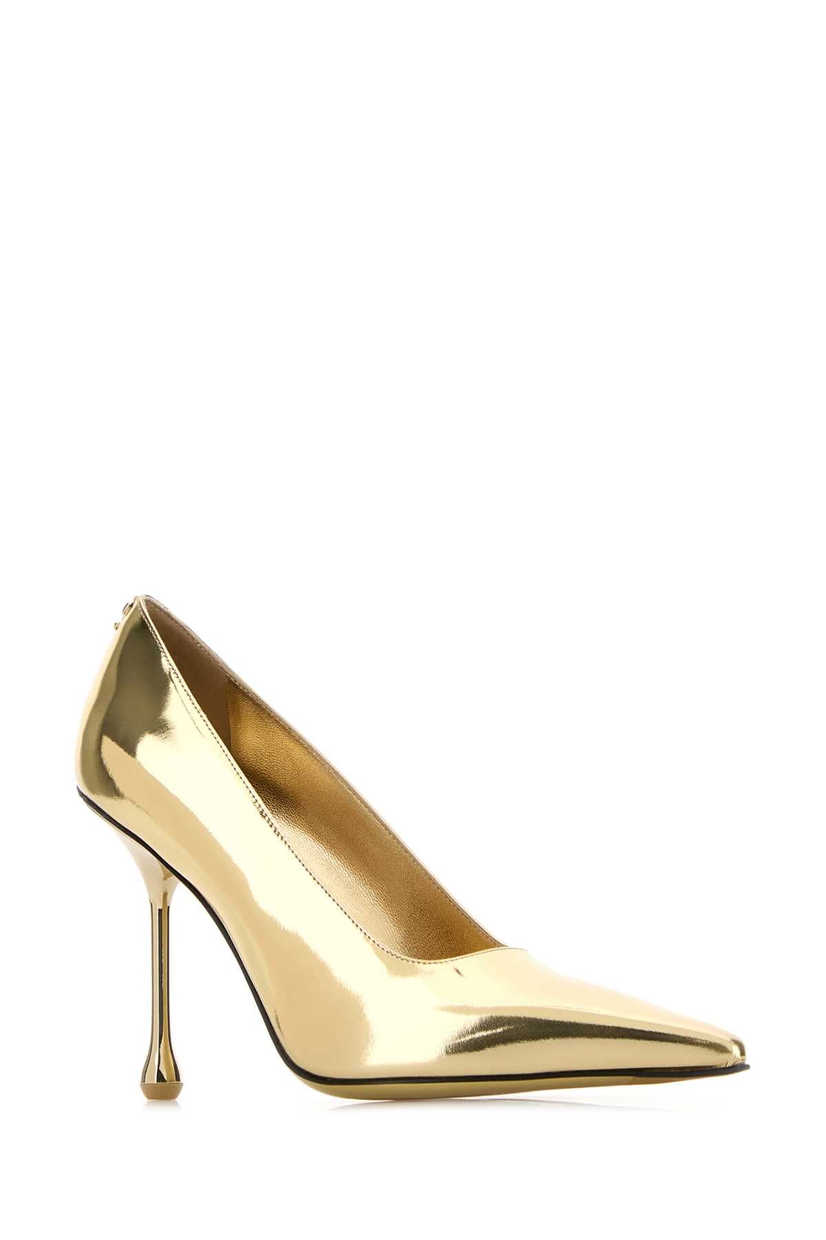 JIMMY CHOO Glamorous Leather Ixia Pumps with 9.5 cm Heel Height