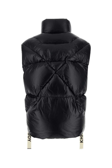 KHRISJOY Men's Black Sleeveless Puff Down Jacket