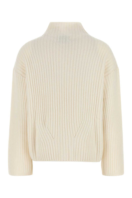 LOULOU Ivory Cashmere Ines Sweater for Women