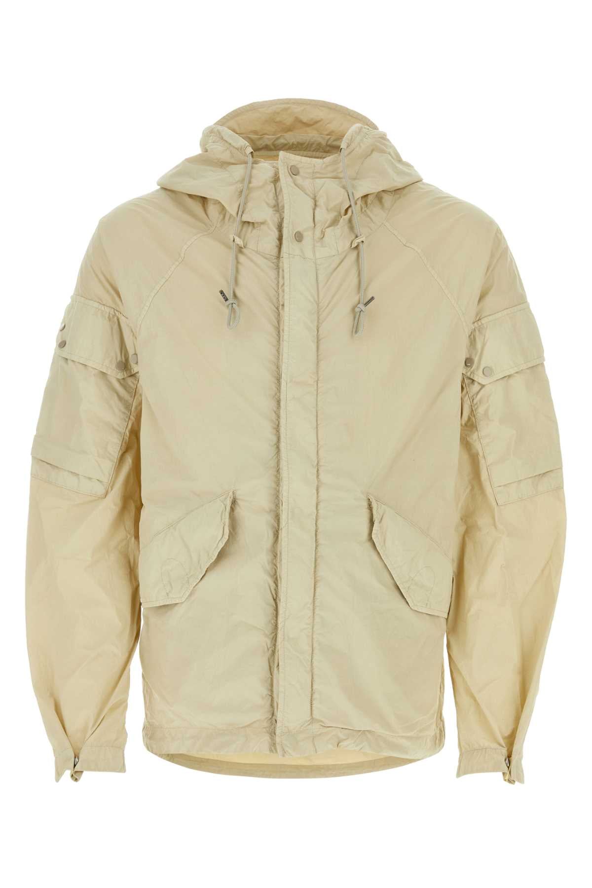 TEN C Men's Sand Nylon Windbreaker