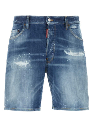 DSQUARED Men's Mini Denim Bermuda Shorts