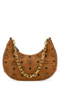 MCM Mini Printed Canvas Crescent Shoulder Handbag