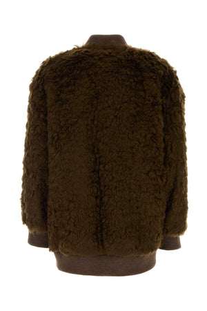 WEEKEND Chic Mini Brown Teddy Bomber Jacket