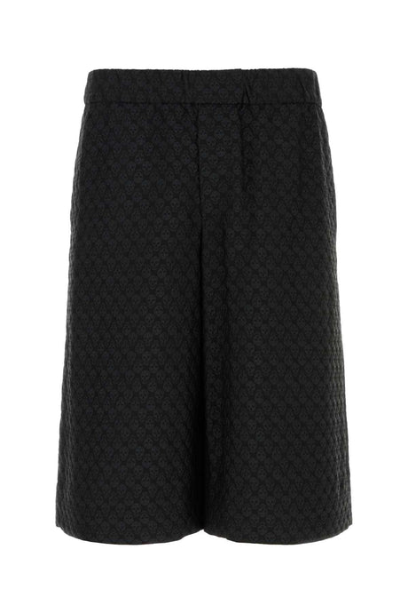 ALEXANDER MCQUEEN Black Viscose Blend Mini Bermuda Shorts