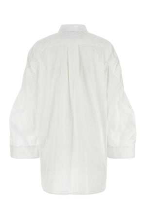 SACAI Classic White Poplin Shirt Dress