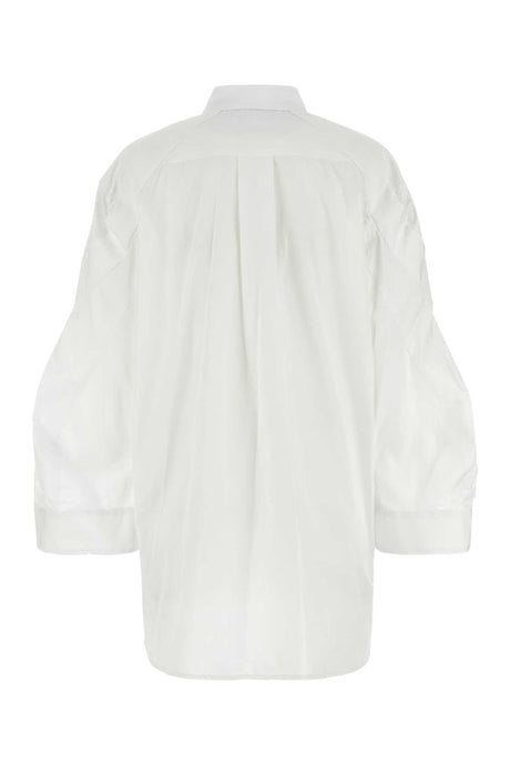 SACAI Classic White Poplin Shirt Dress