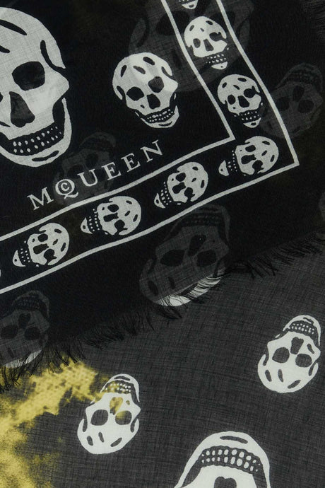 ALEXANDER MCQUEEN Stylish Satin Foulard - 120 cm x 104 cm