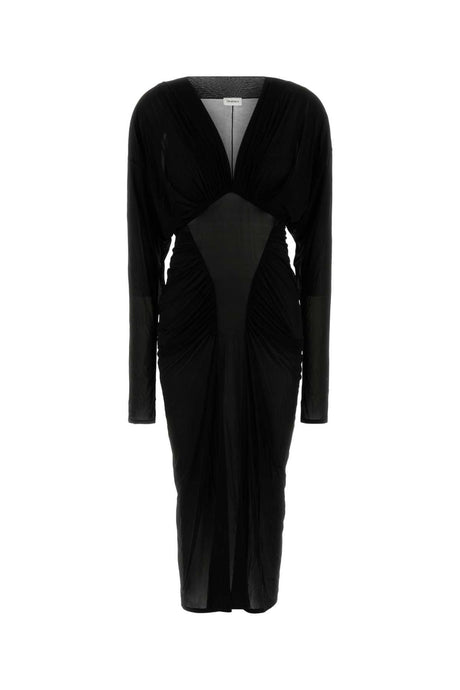 SAINT LAURENT Chic Black Stretch Long Dress