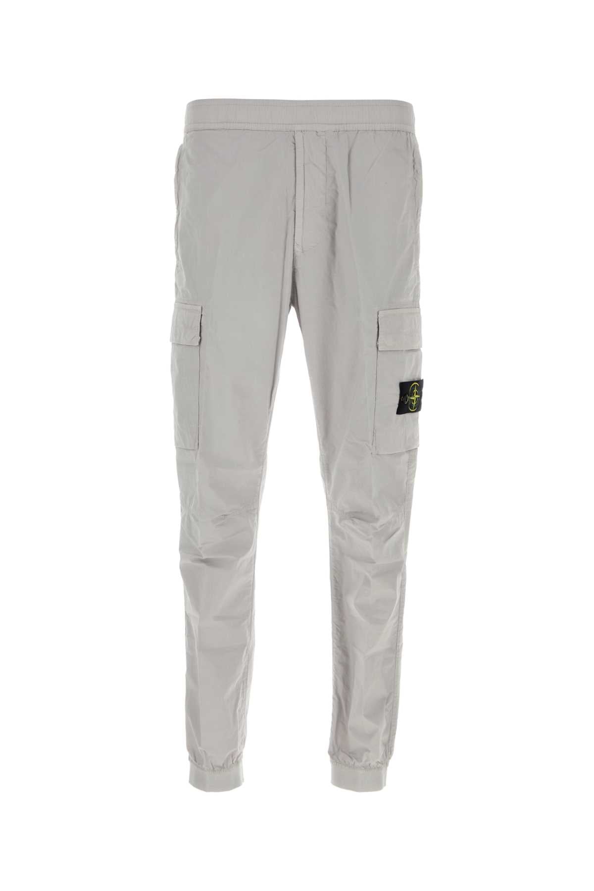 STONE ISLAND Stretch Cotton Pants for Men - Sleek Grey Comfort