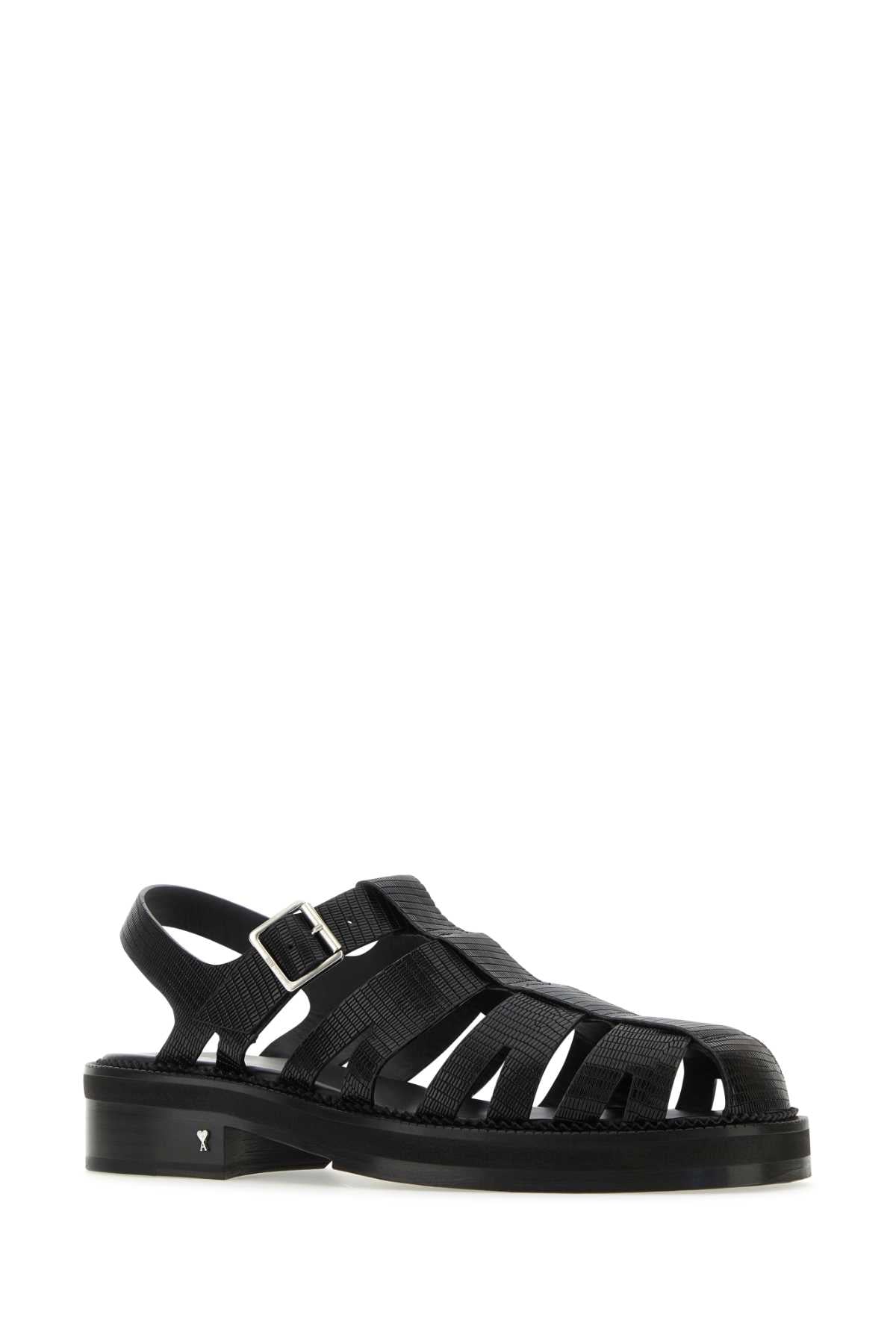 AMI Classic Leather Sandals for Men - Summer 2024