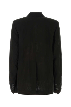 ANN DEMEULEMEESTER Classic Black Cotton Blazer