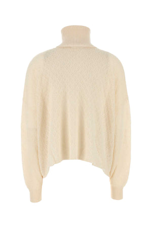 CHLOE Oversized Ivory Wool Blend Sweater