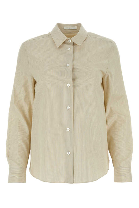 THE ROW Printed Poplin Side Shirt