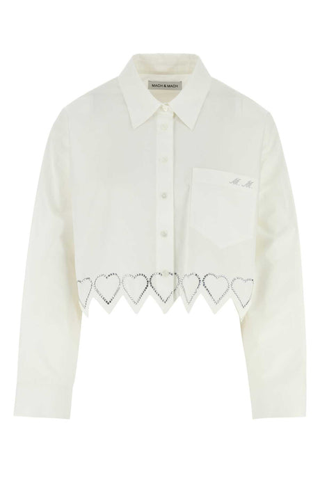 MACH&MACH Chic White Poplin Shirt - Size 38