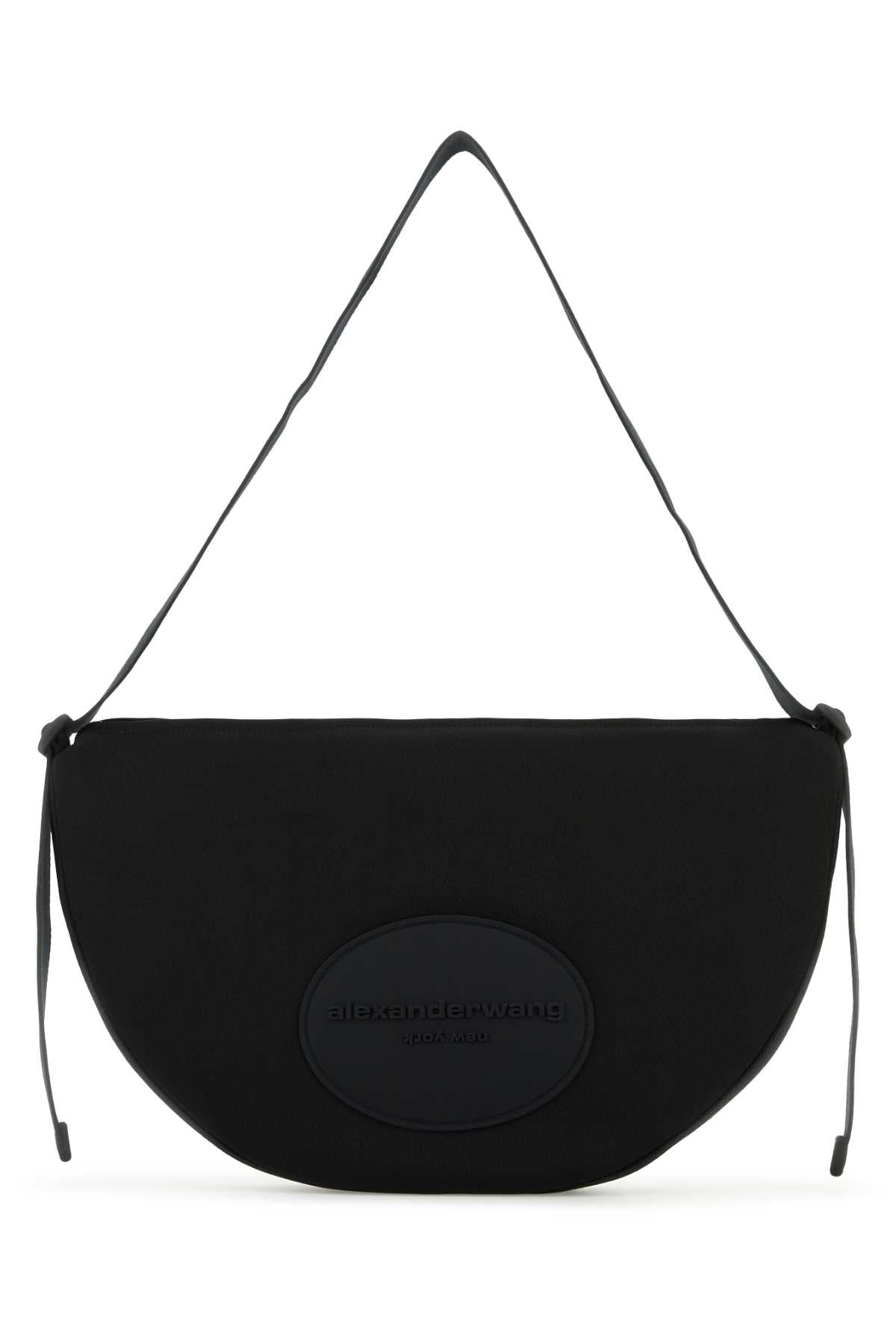 ALEXANDER WANG Large Black Canvas Bo Shoulder Handbag