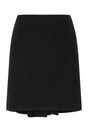 BOTTEGA VENETA Chic Black Wool Blend Mini Skirt