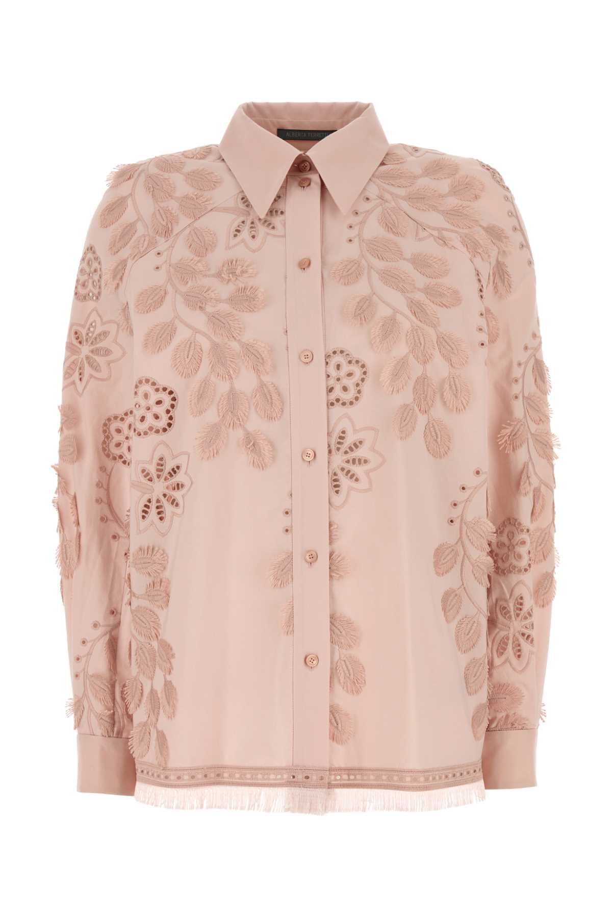 ALBERTA FERRETTI Chic Pink Poplin Shirt for Women