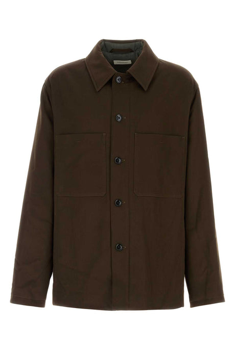 LEMAIRE Men's Dark Brown Wool Padded Jacket