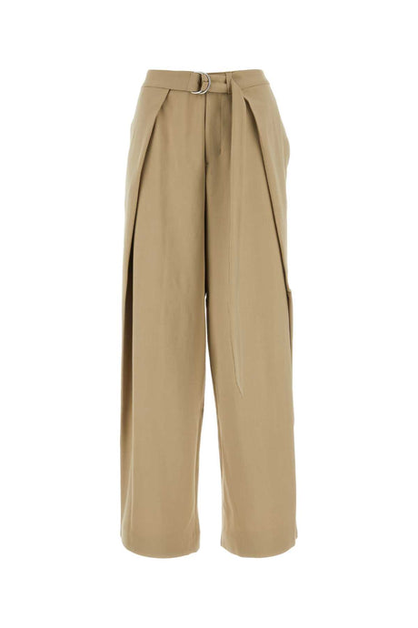 AMI Beige Wide-Leg Pants for Women